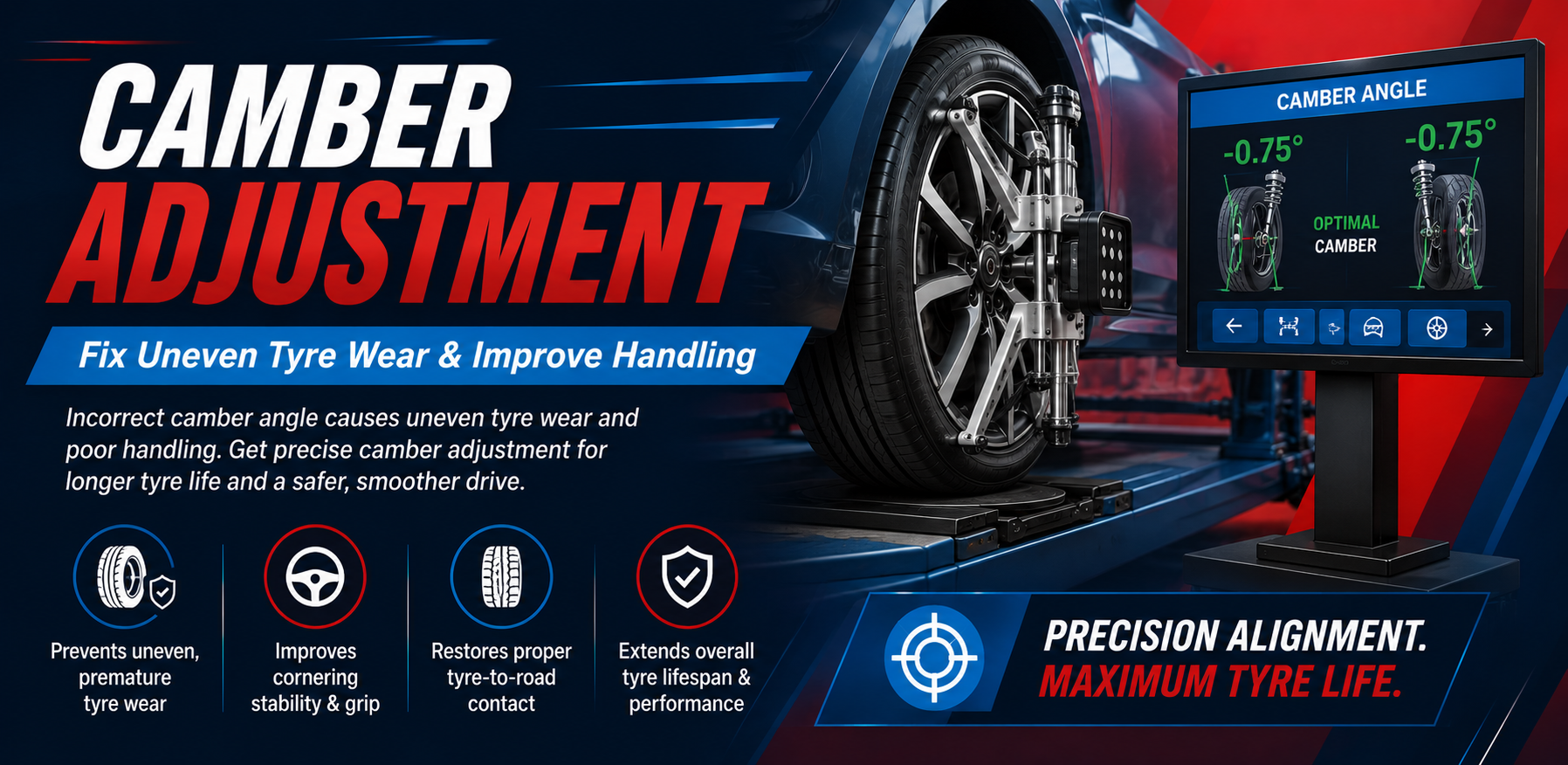 Camber and Caster Adjustment in Lucknow